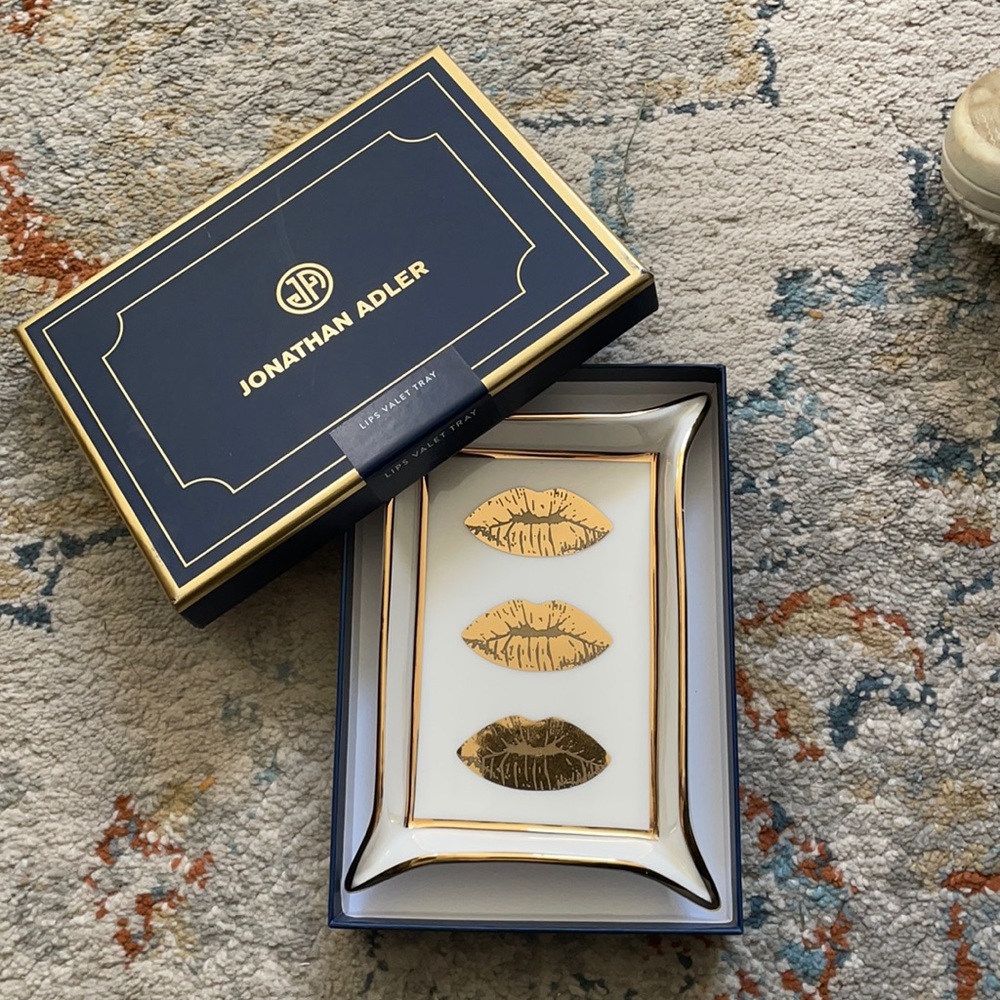 Jonathan Adler Lips Porcelain Valet Tray